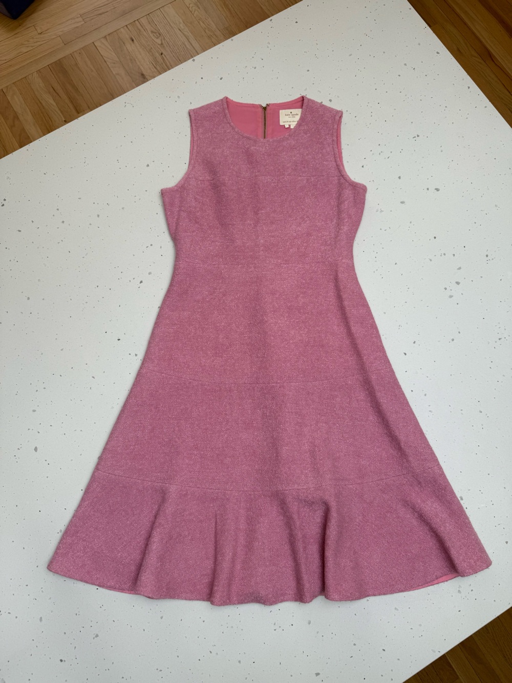 Kate Spade Pink Tweed Fit & Flare Dress Size 6